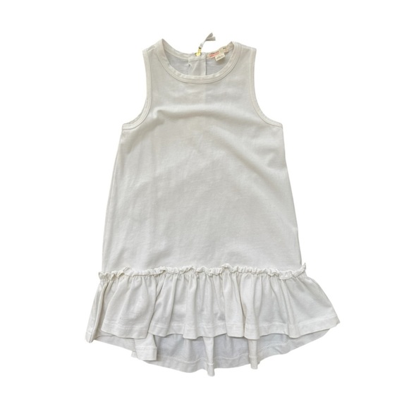 Crewcuts White Sleeveless Ruffle Hem Hi-Lo Dress 4 - Picture 1 of 5